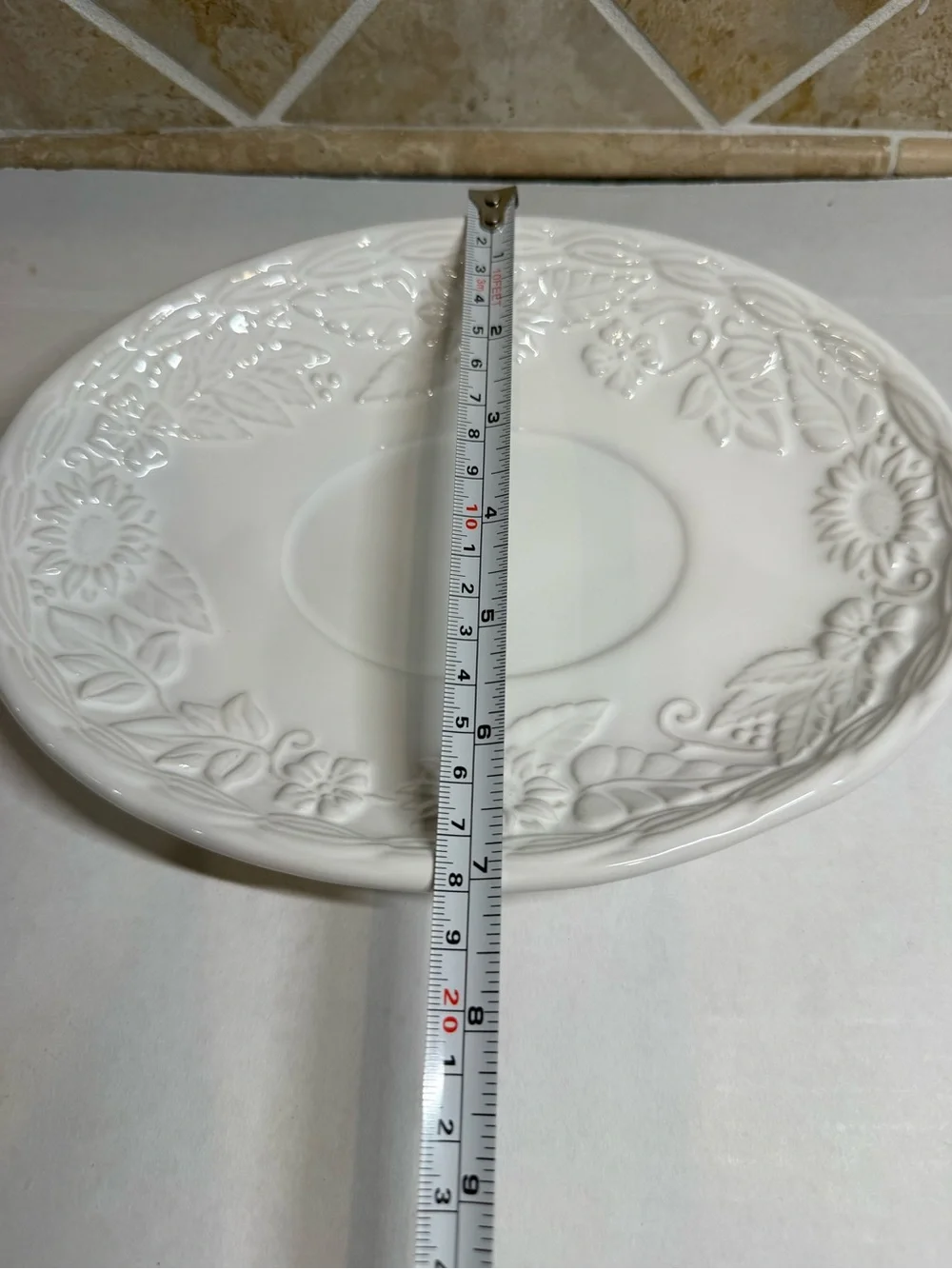 Cooks Club Whitehall Portugal Ceramic Gravy Boat And Platter Decorative White